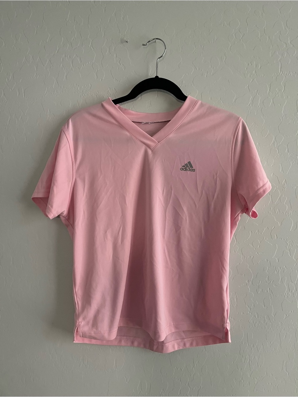 Adidas Pink V-Neck Performance Shirt